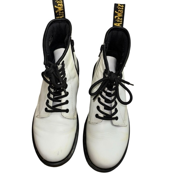 Dr. Martins 1460 Women’s Size 5 White Combat Boots Y2K Punk Grunge Rock Fall - Picture 4 of 16
